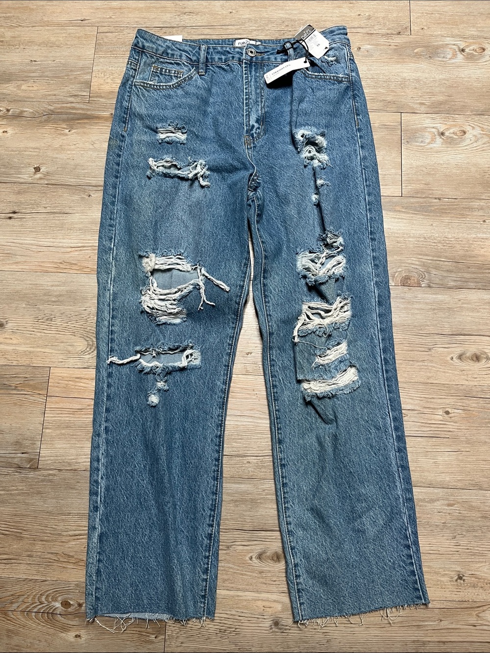 Rue21 Distressed Light Blue Boyfriend Jeans